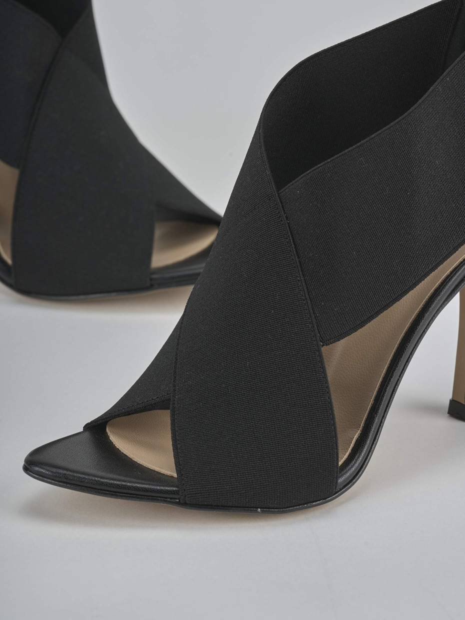 Sandali tacco 9cm pelle nero