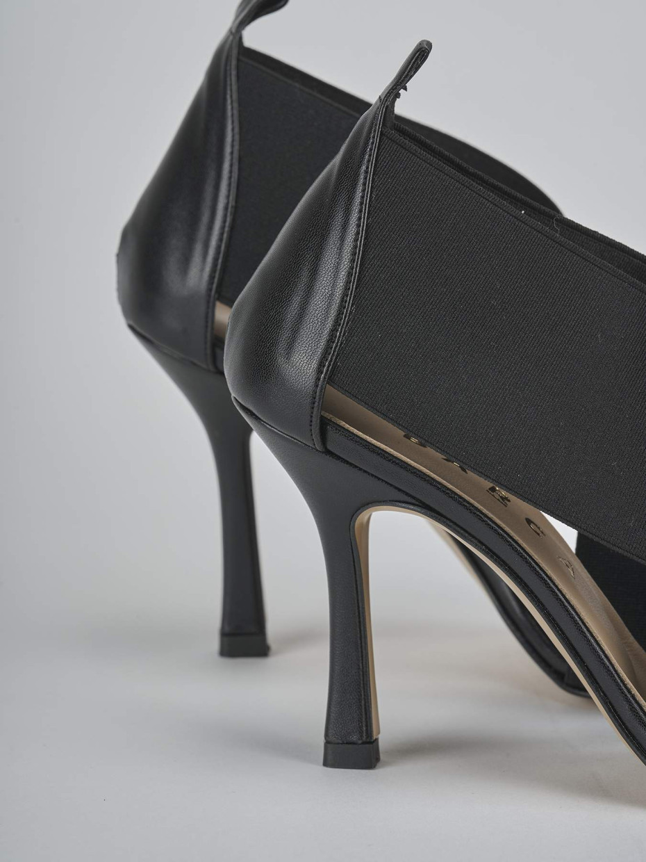 Sandali tacco 9cm pelle nero