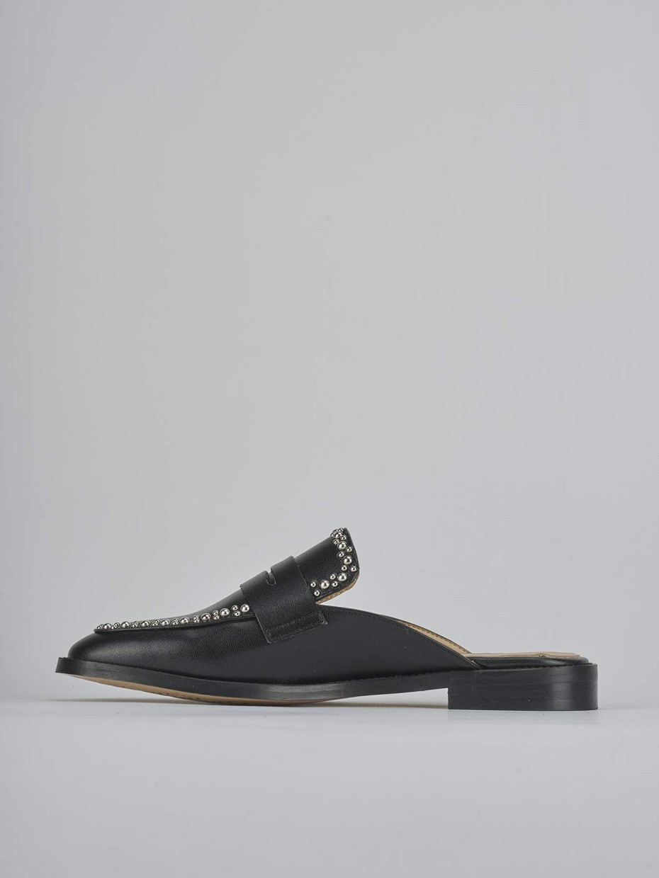 Sabot tacco 2cm pelle nero