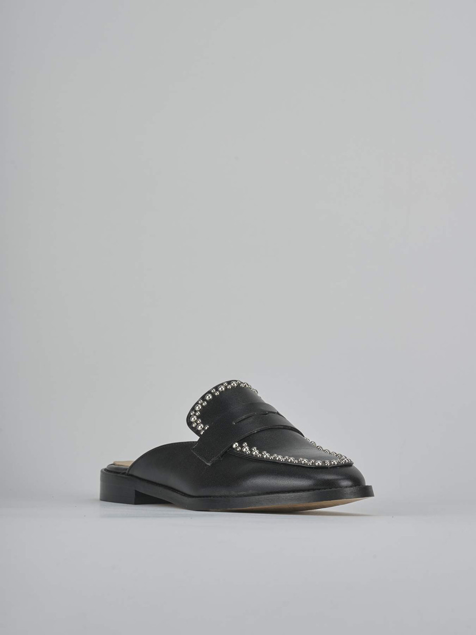 Sabot tacco 2cm pelle nero