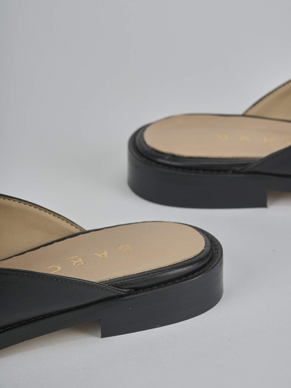 Sabot tacco 2cm pelle nero