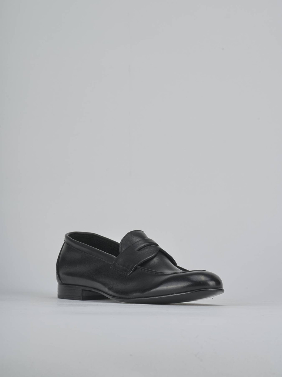 Mocassini tacco 1cm pelle nero