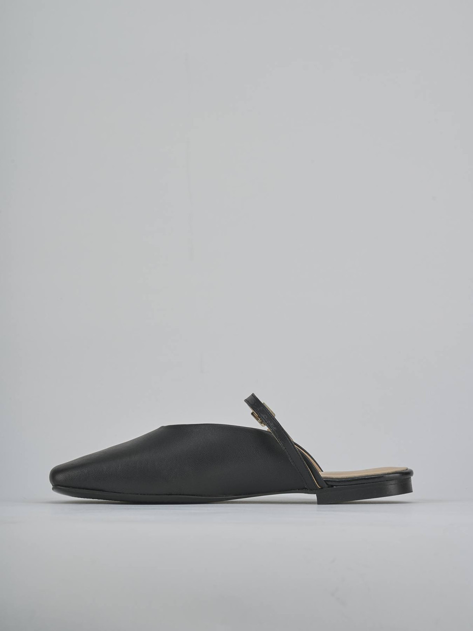 Sabot tacco 1cm pelle nero