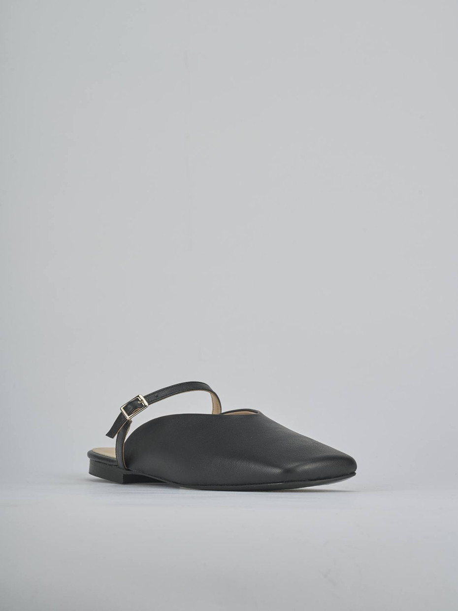 Sabot tacco 1cm pelle nero