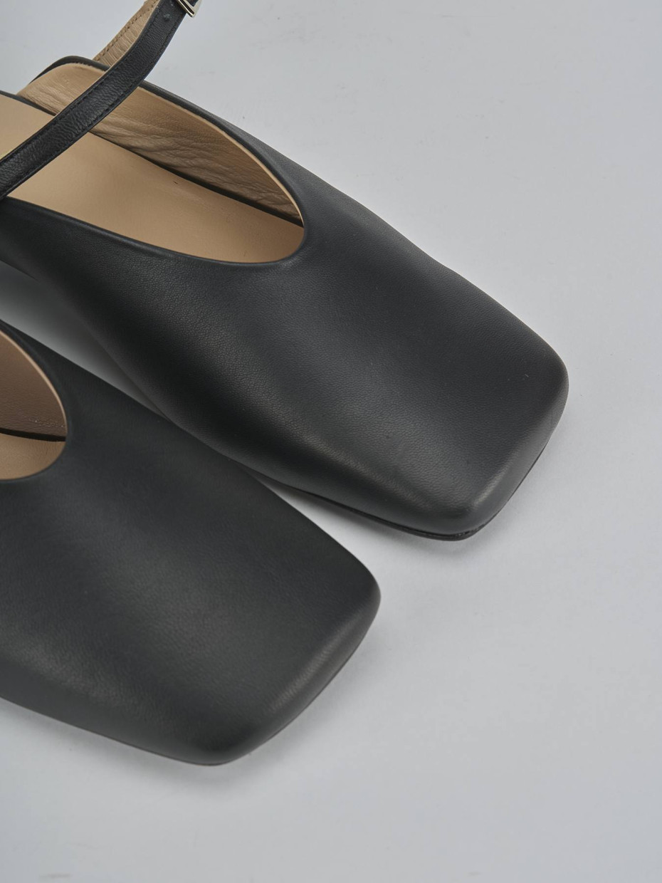 Sabot tacco 1cm pelle nero