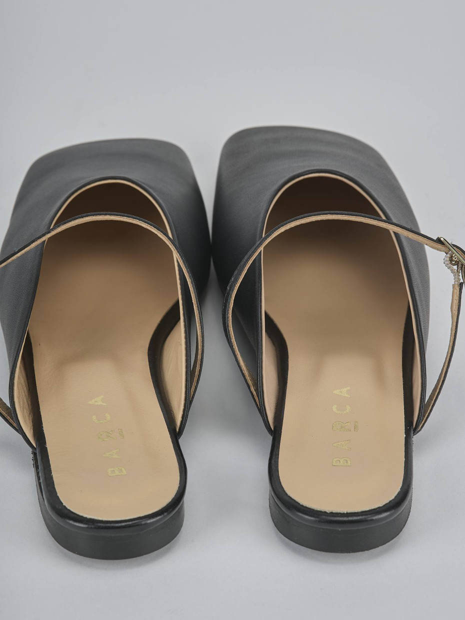Sabot tacco 1cm pelle nero