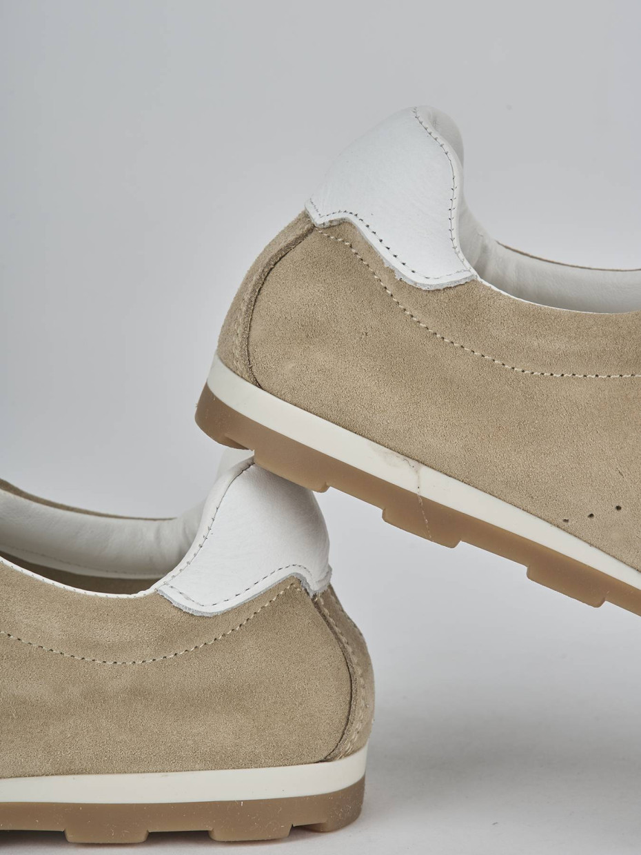 Sneakers camoscio beige