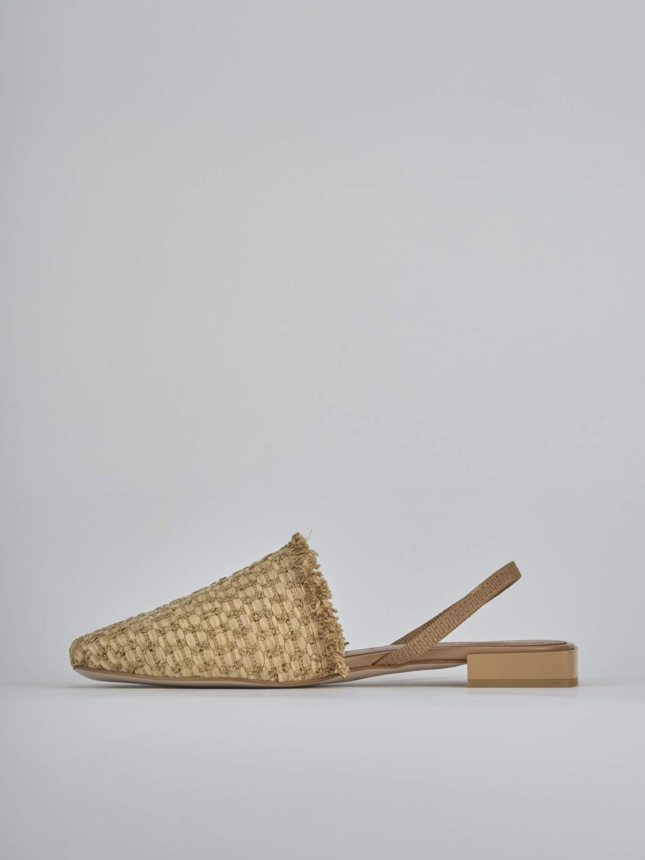 Ballerine tacco 1cm pelle marrone