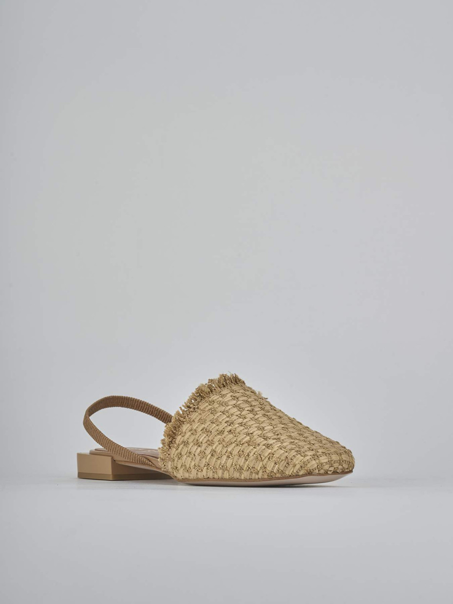 Ballerine tacco 1cm pelle marrone