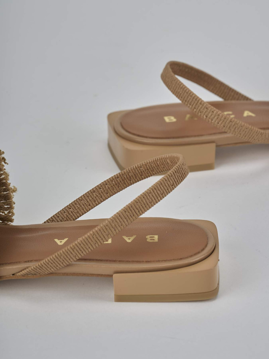 Ballerine tacco 1cm pelle marrone