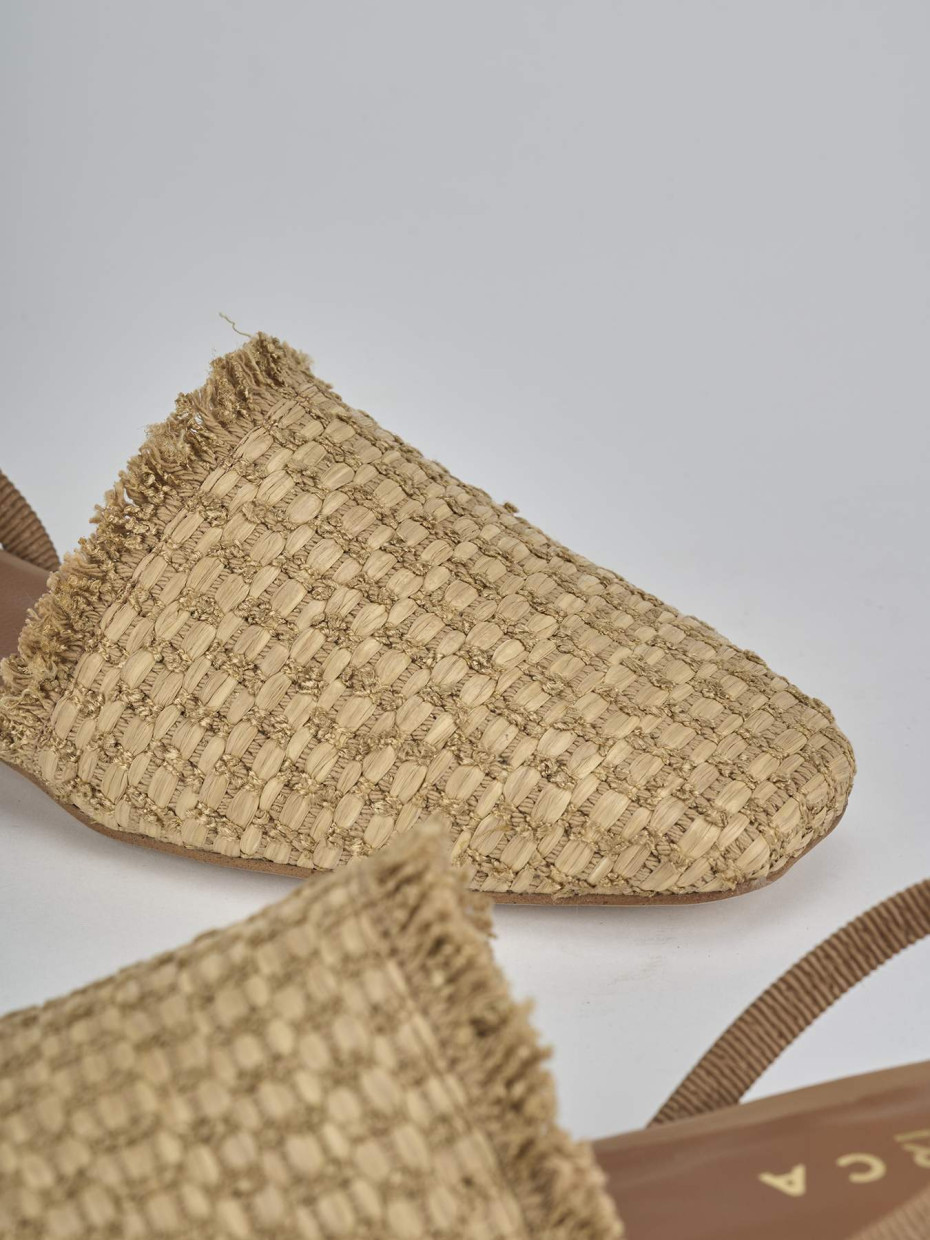Ballerine tacco 1cm pelle marrone