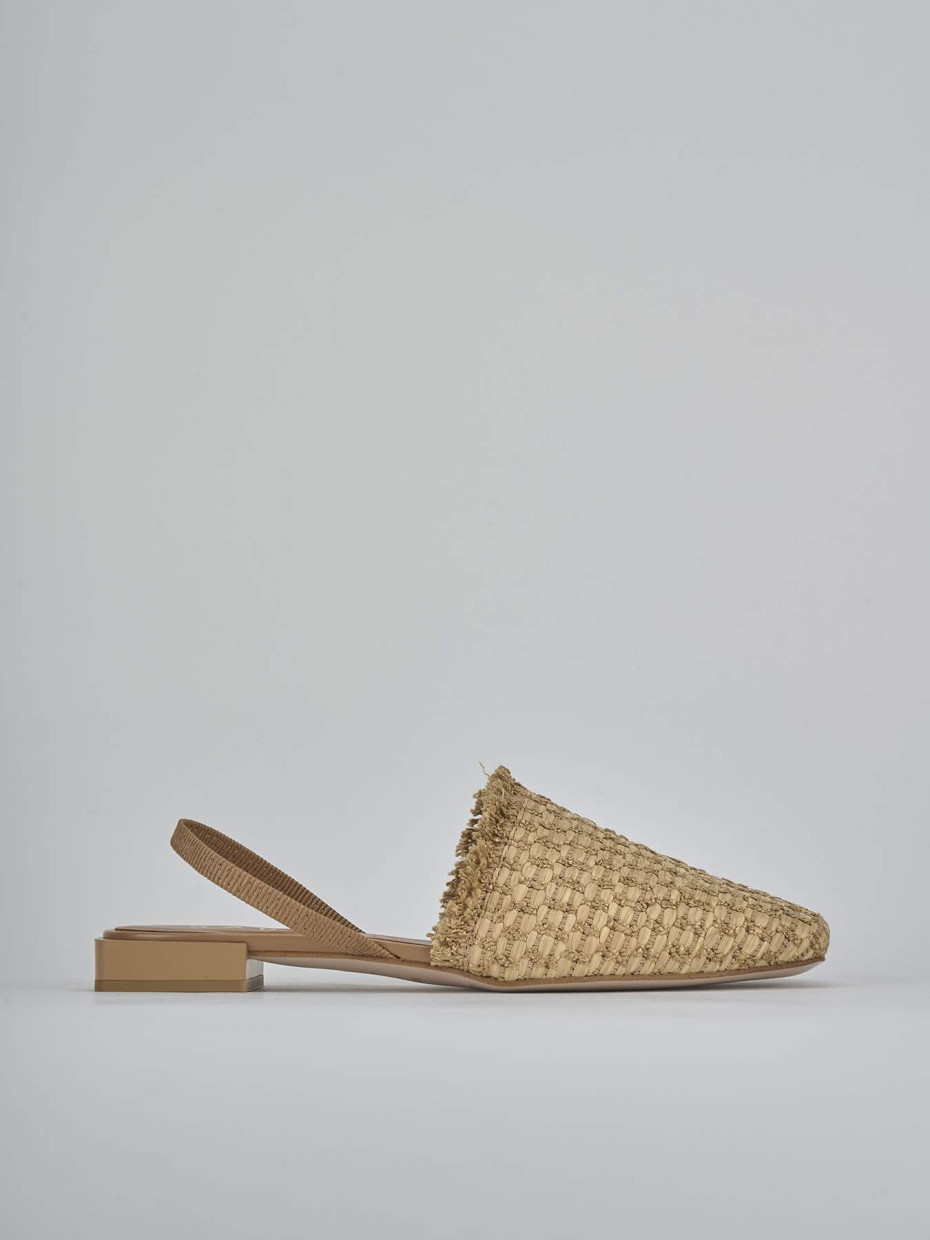 Ballerine tacco 1cm pelle marrone