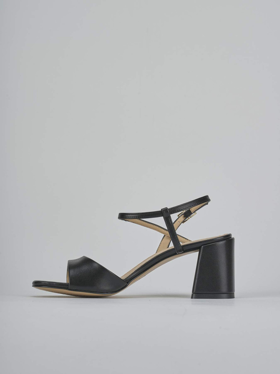Sandali tacco 9cm pelle nero
