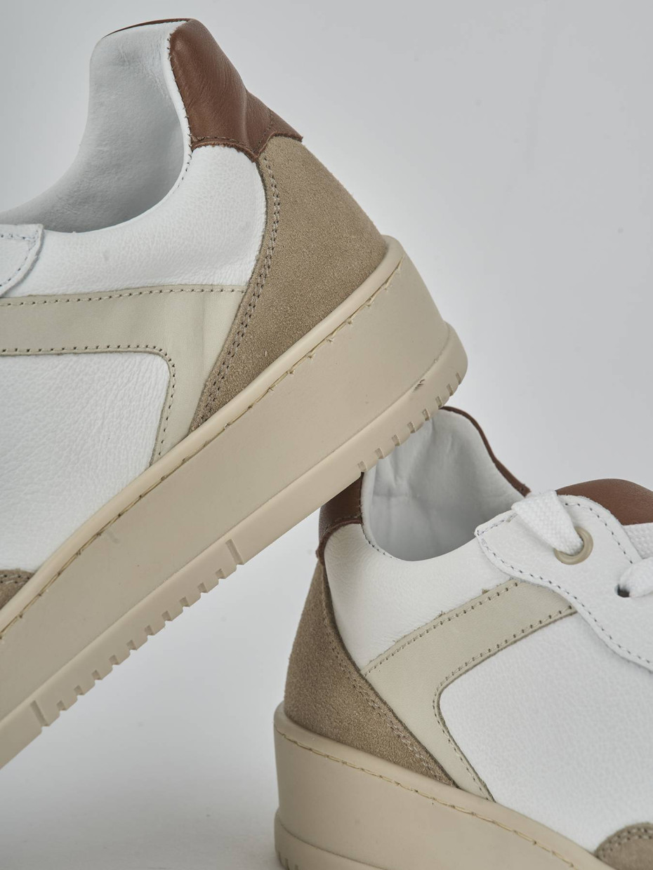 Sneakers pelle bianco