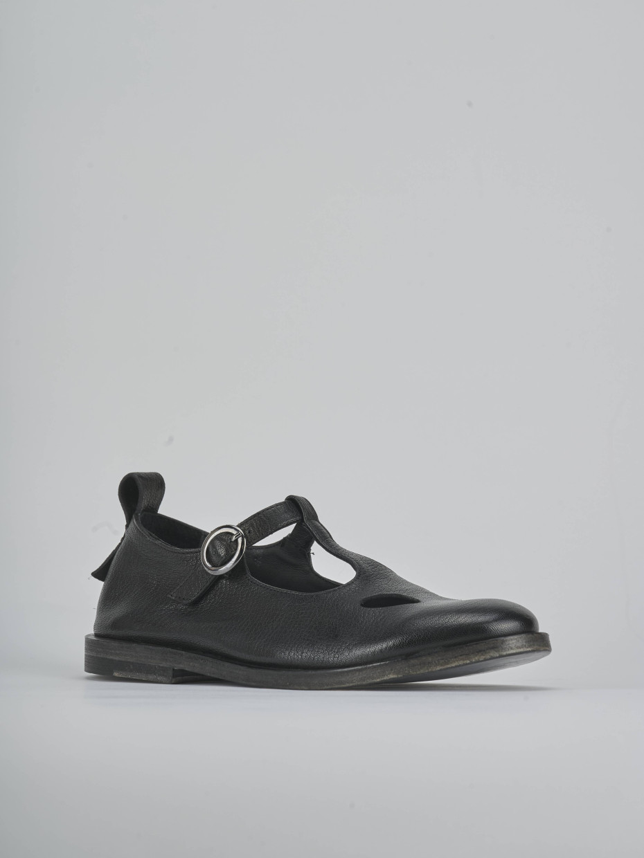Ballerine tacco 1cm pelle nero
