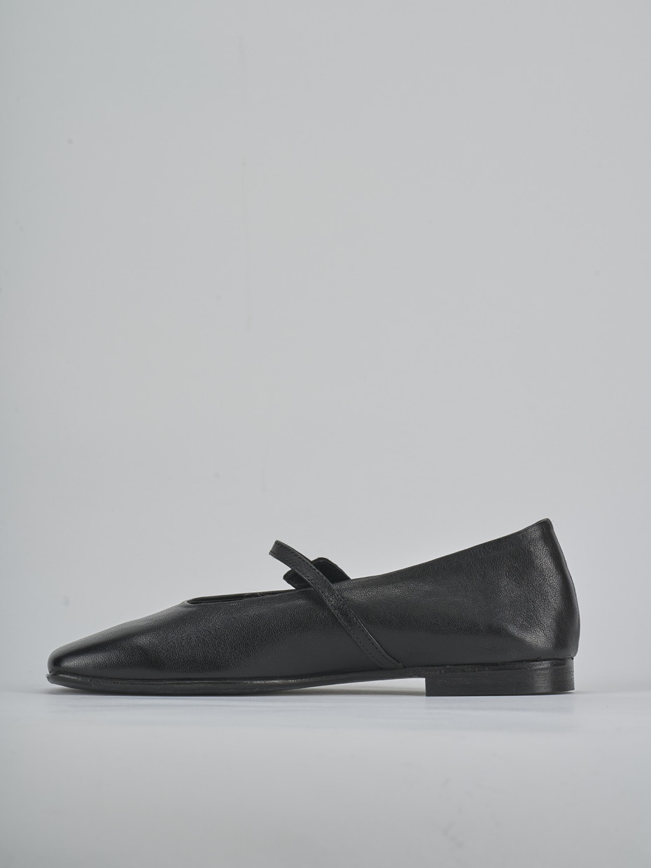 Ballerine tacco 1cm pelle nero