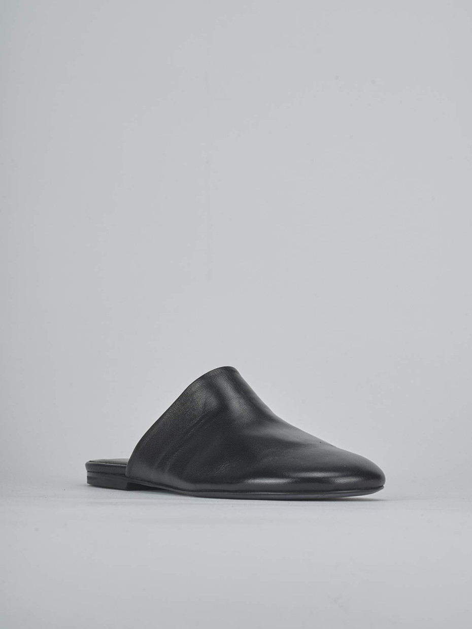Sabot tacco 1cm pelle nero