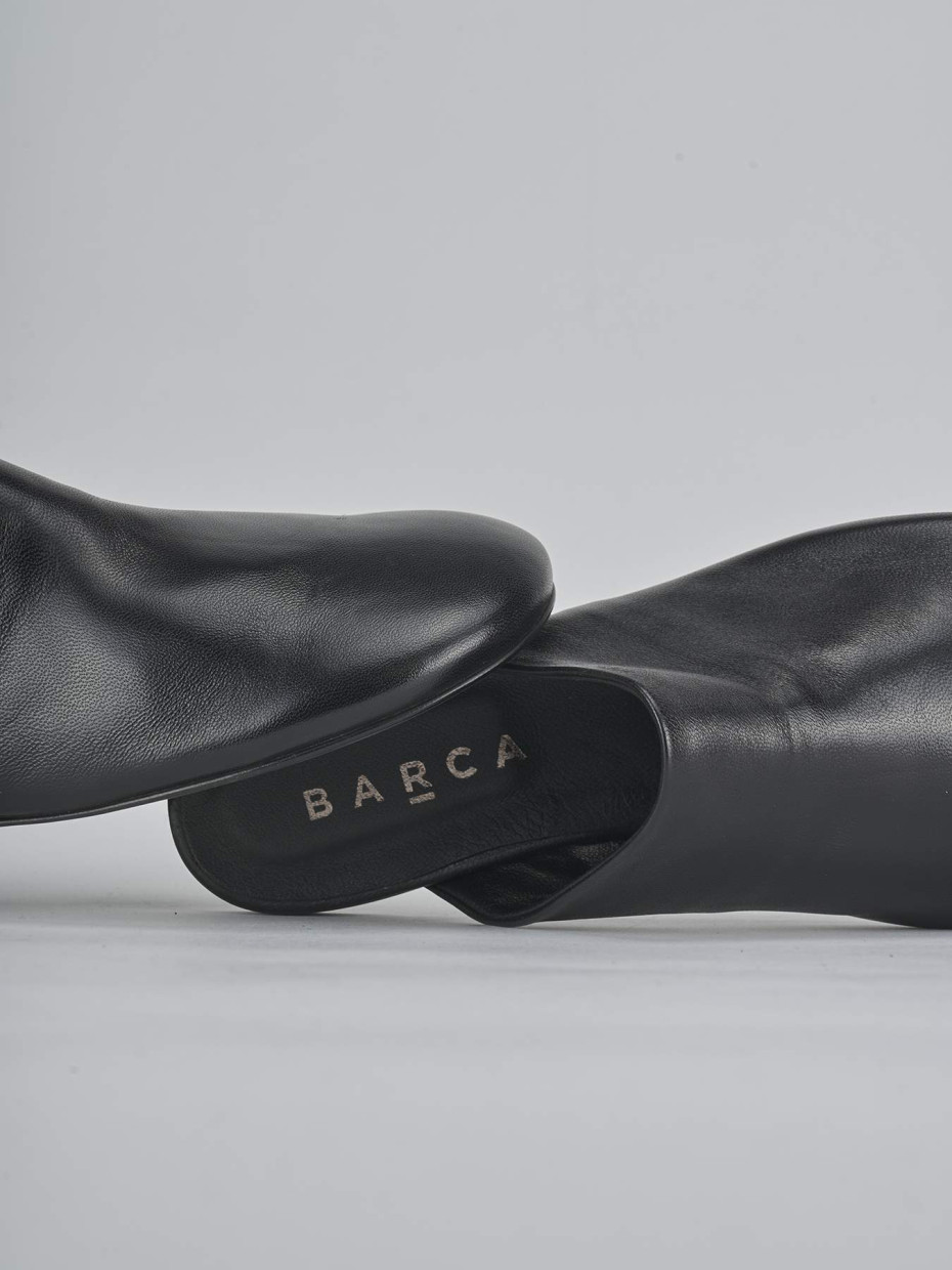 Sabot tacco 1cm pelle nero