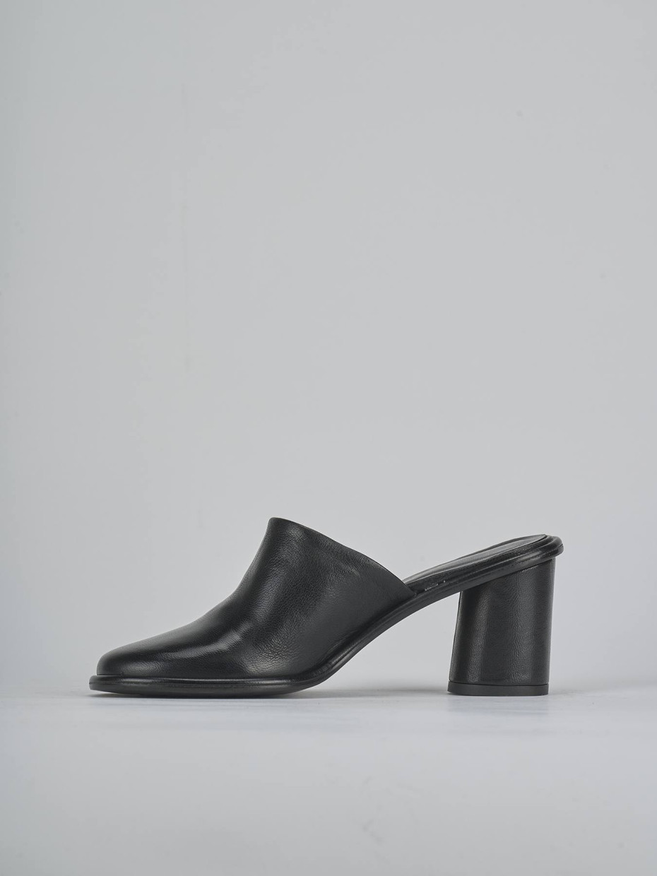 Sabot tacco 6cm pelle nero