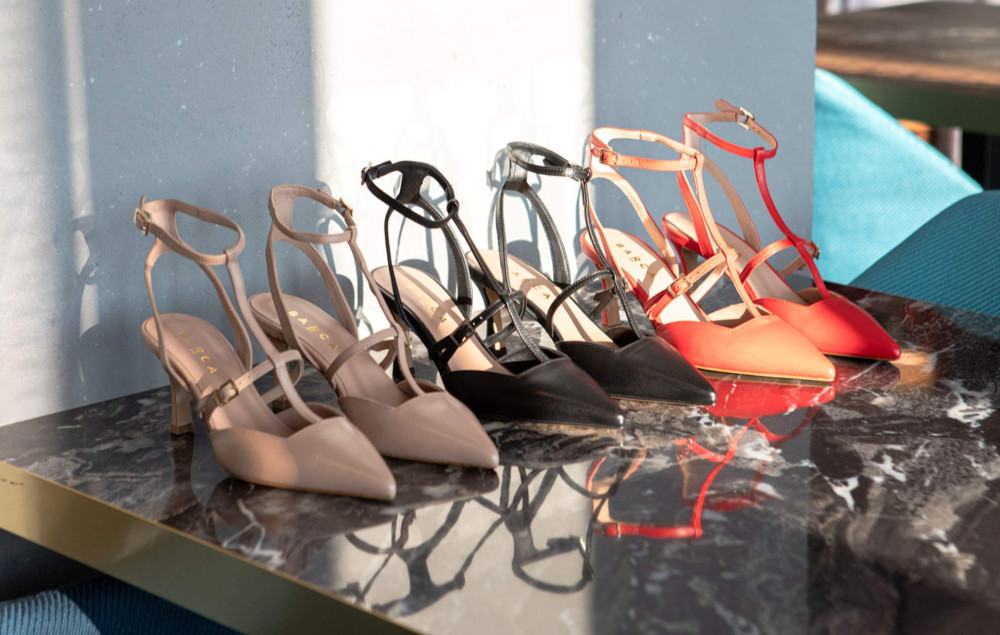 Décolleté e slingback tacco 8cm pelle rosa