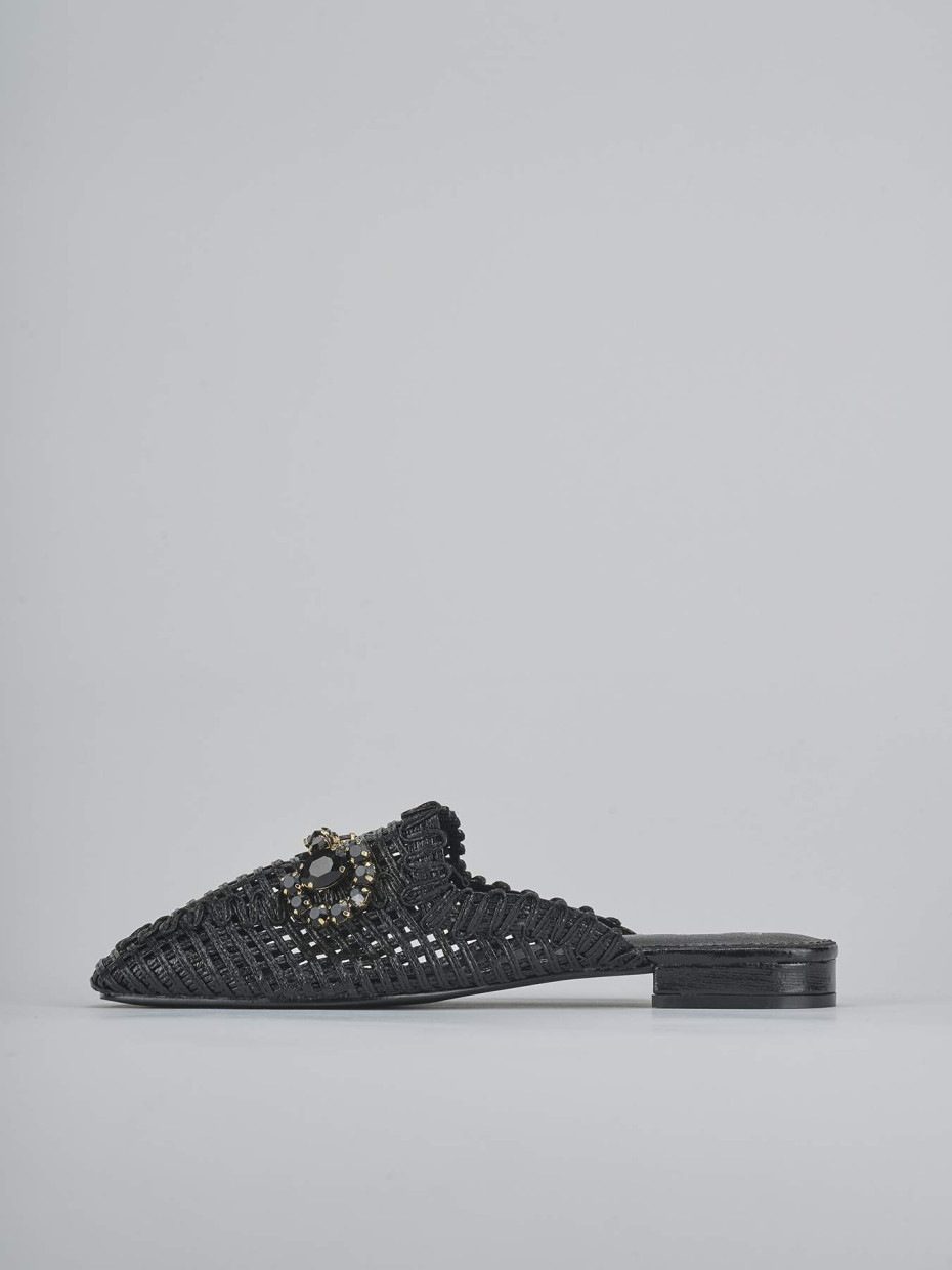 Sabot tacco 1cm pelle nero
