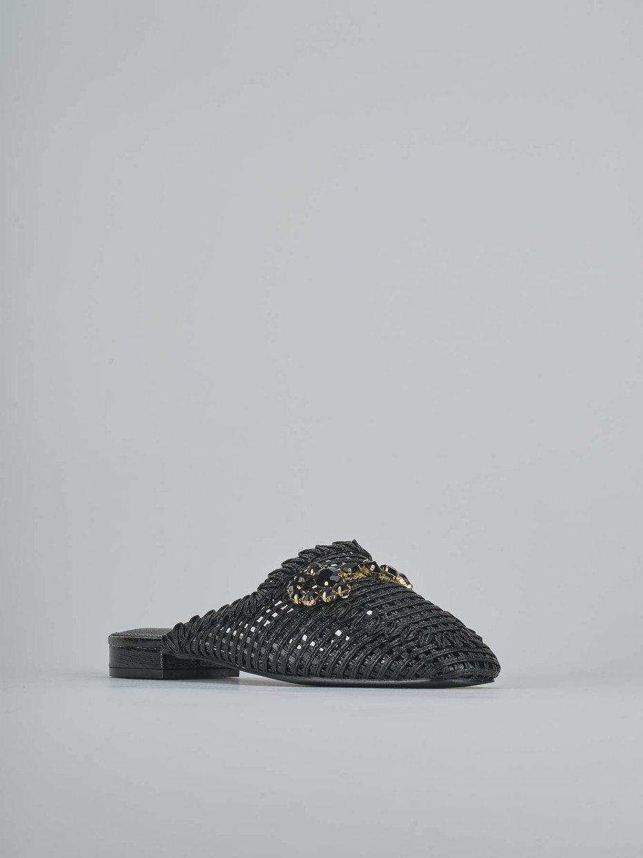 Sabot tacco 1cm pelle nero