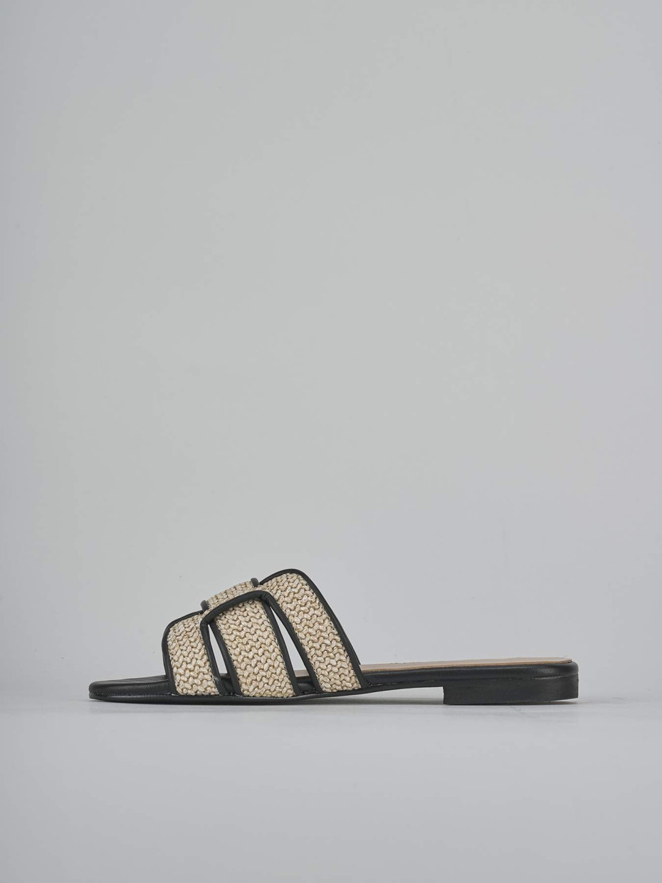 Ciabatte tacco 1cm pelle nero