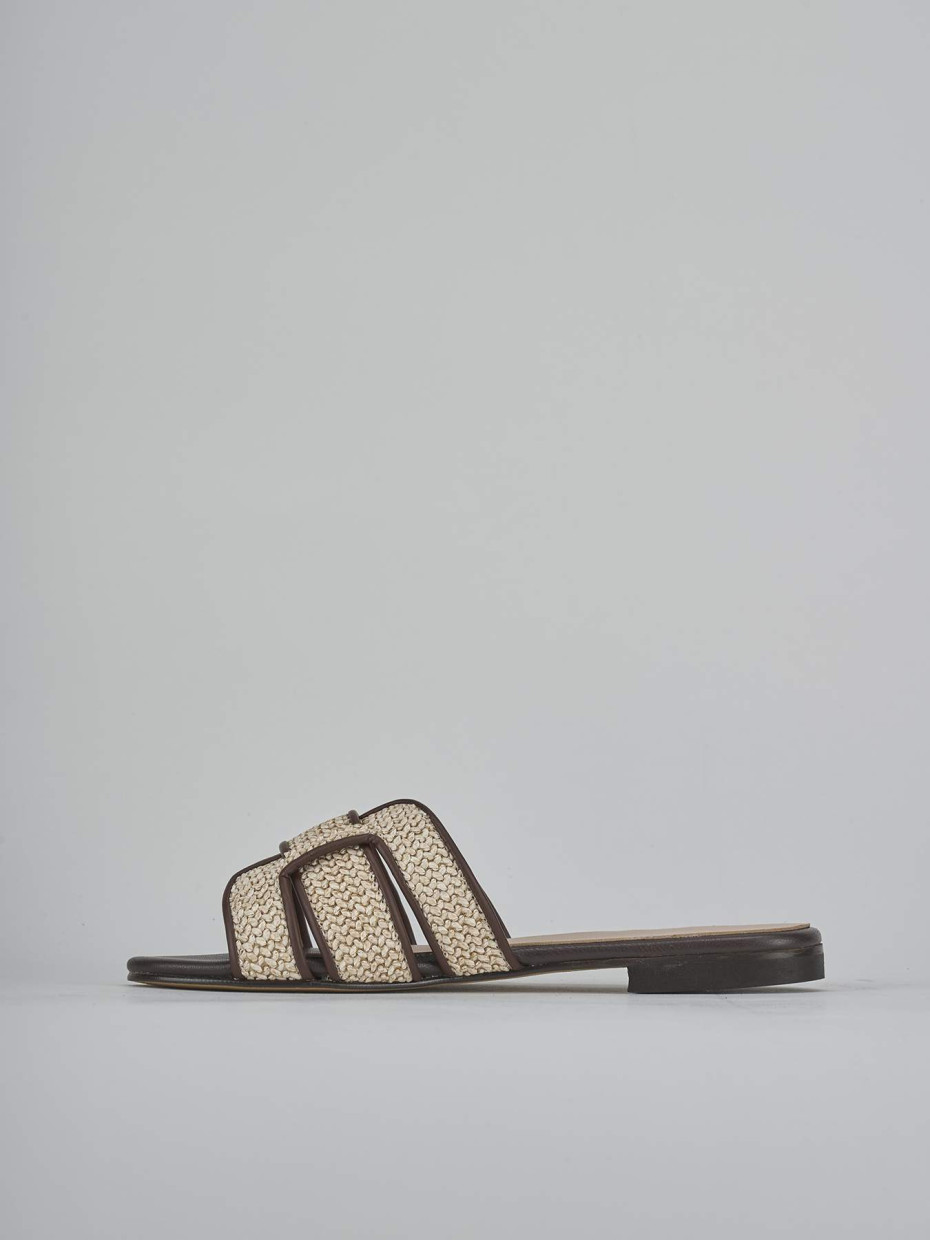 Ciabatte tacco 1cm pelle testa