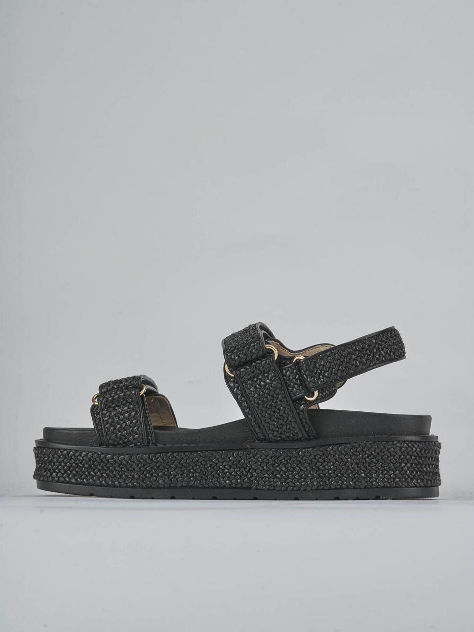 Sandali tacco 1cm pelle nero