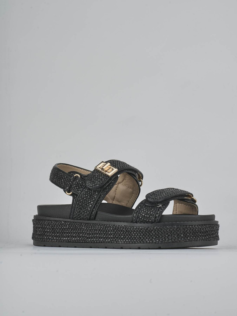 Sandali tacco 1cm pelle nero