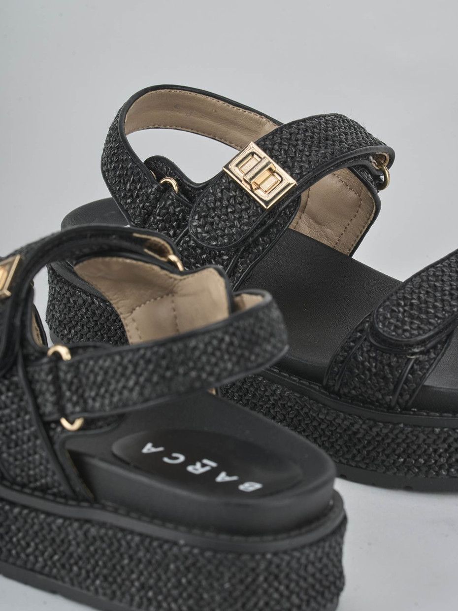 Sandali tacco 1cm pelle nero
