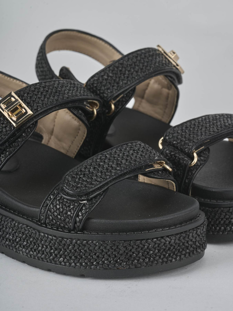 Sandali tacco 1cm pelle nero