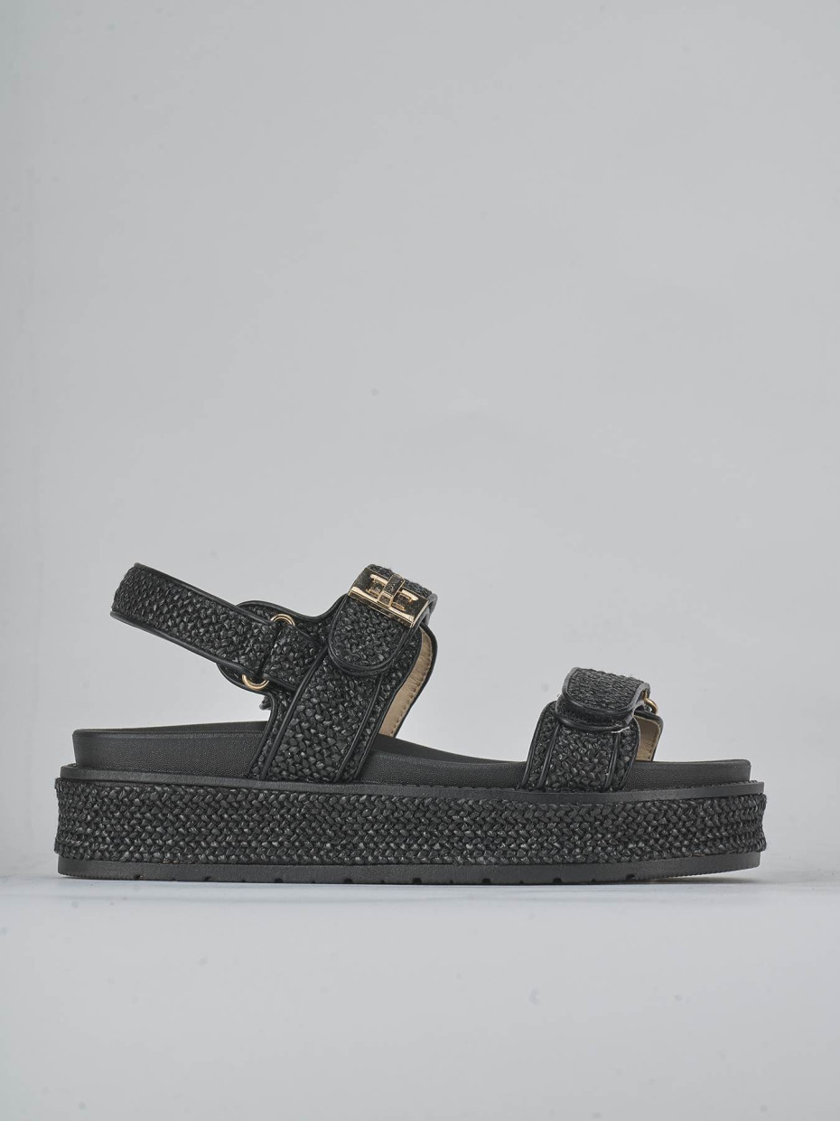 Sandali tacco 1cm pelle nero