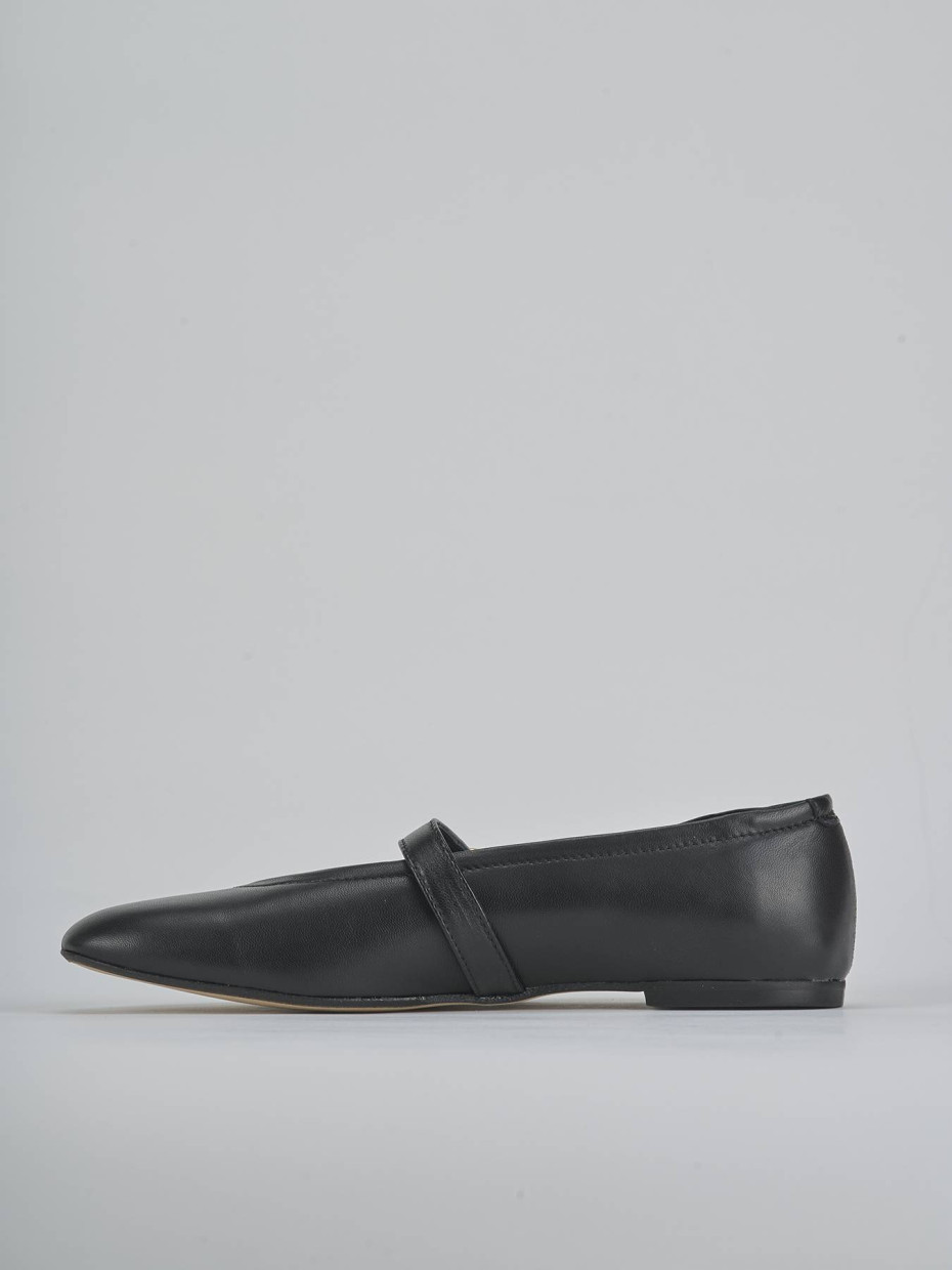 Ballerine tacco 1cm pelle nero
