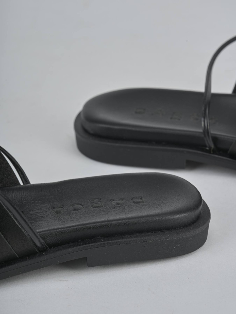 Sandali tacco 1cm pelle nero