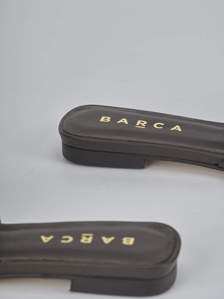 Ciabatte tacco 1cm pelle testa