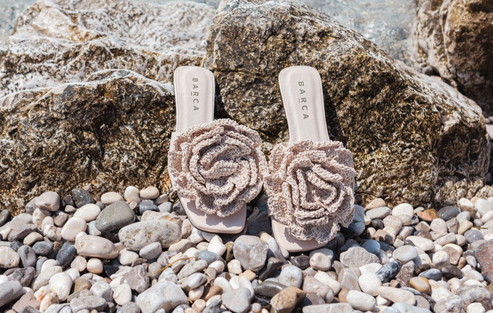 Ciabatte tacco 1cm pelle beige