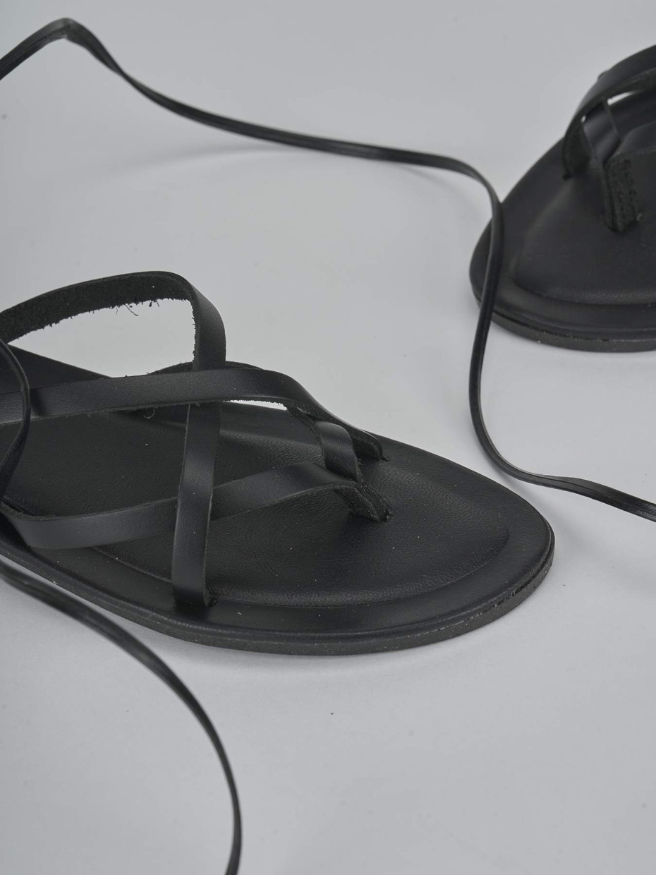 Sandali tacco 1cm pelle nero