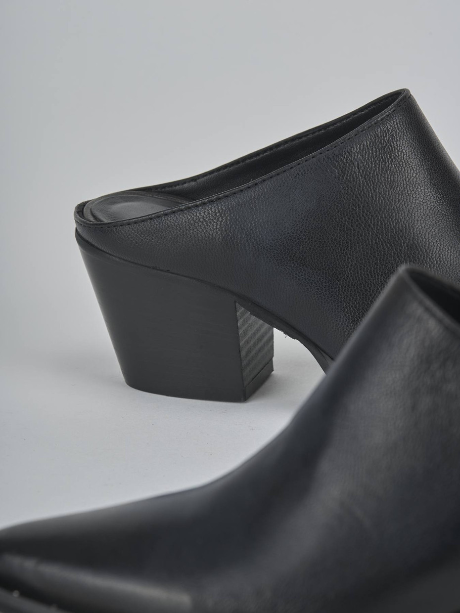 Sabot tacco 6cm pelle nero