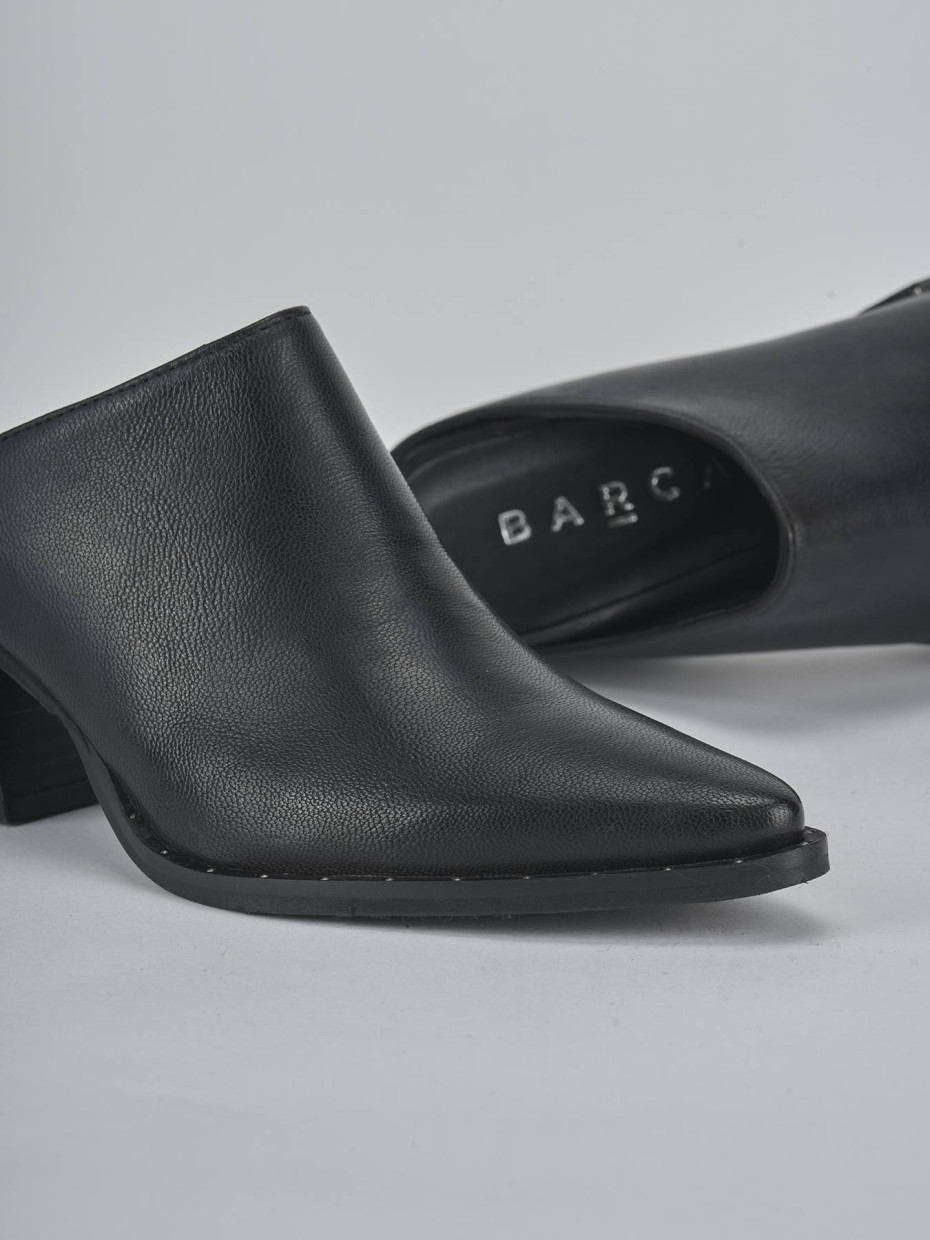 Sabot tacco 6cm pelle nero