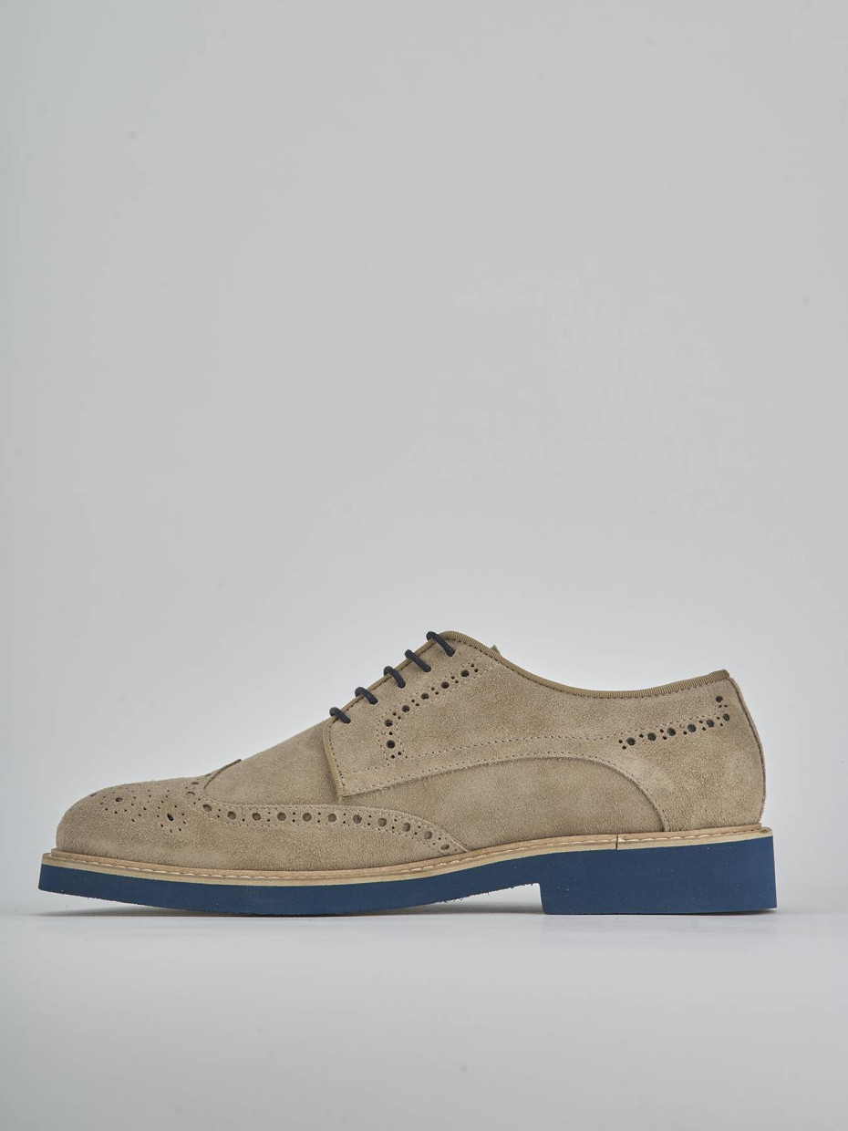 Stringate camoscio beige