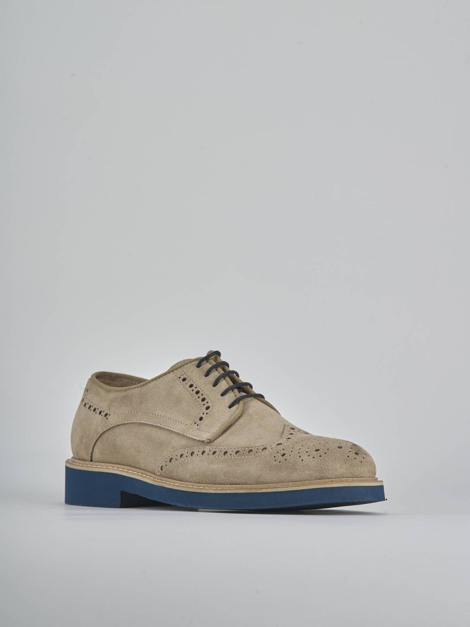 Stringate camoscio beige