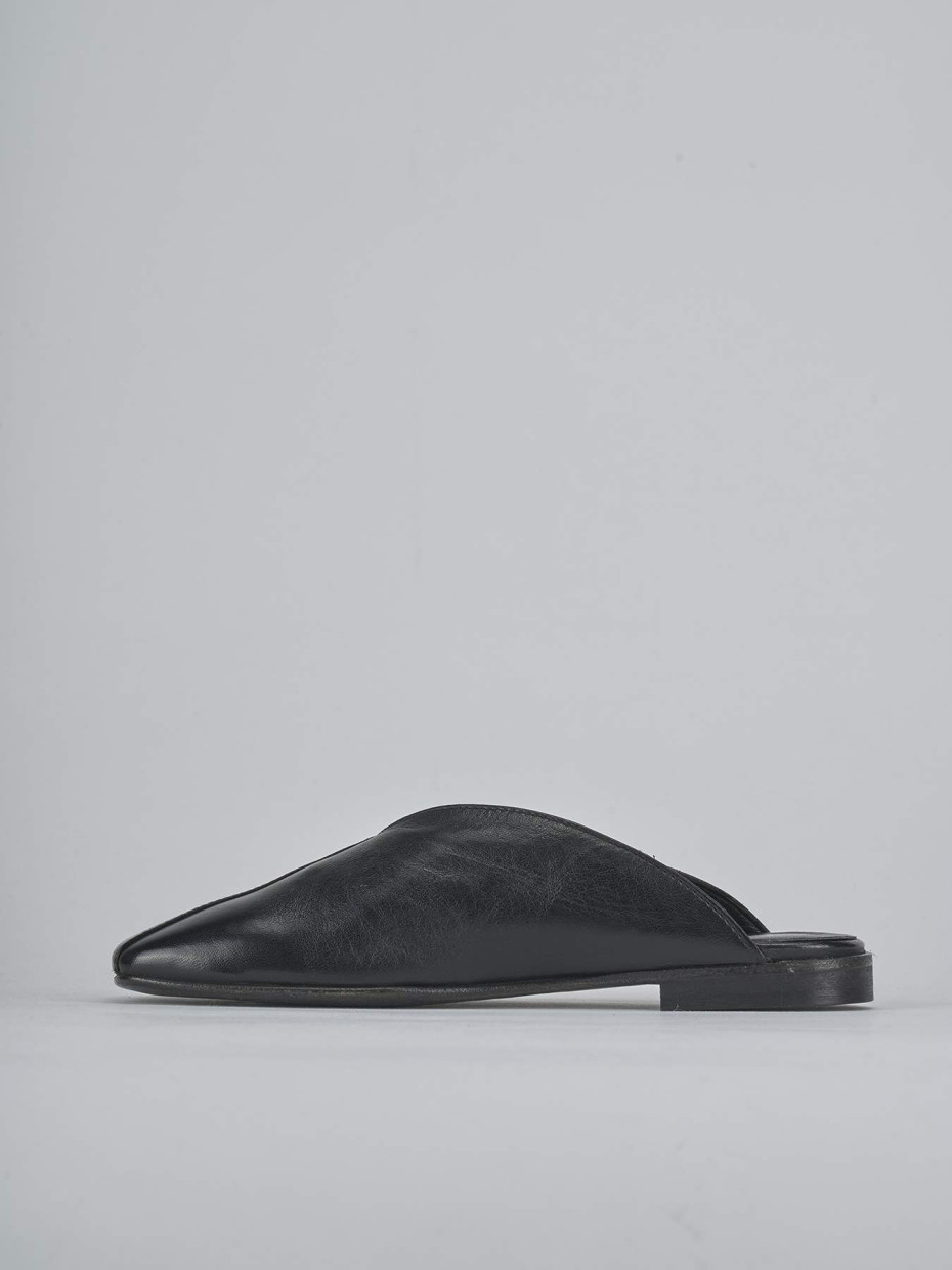 Sabot tacco 1cm pelle nero
