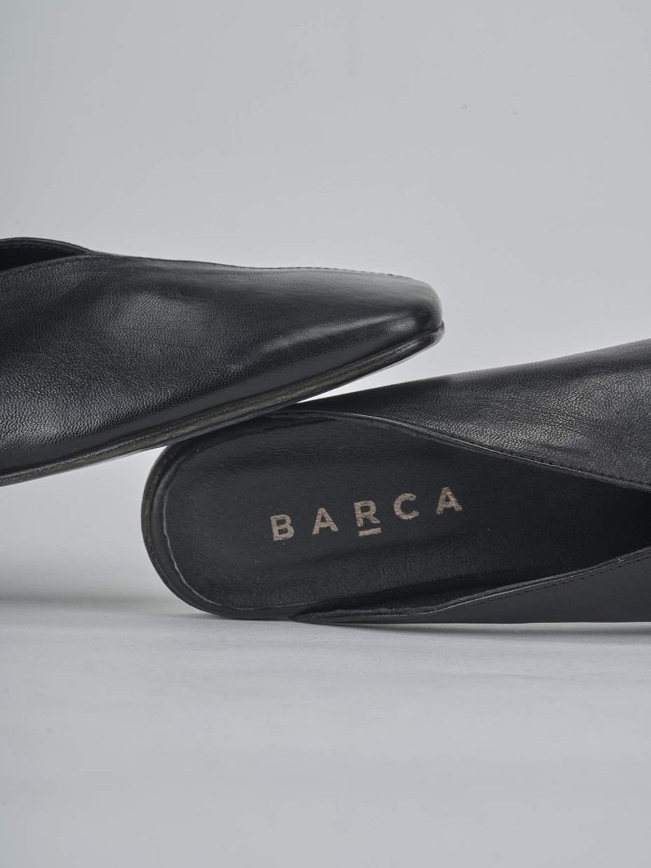 Sabot tacco 1cm pelle nero
