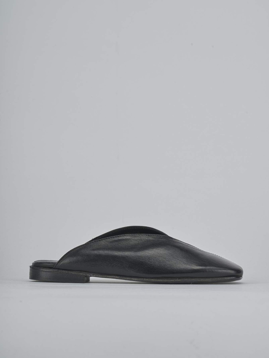 Sabot tacco 1cm pelle nero