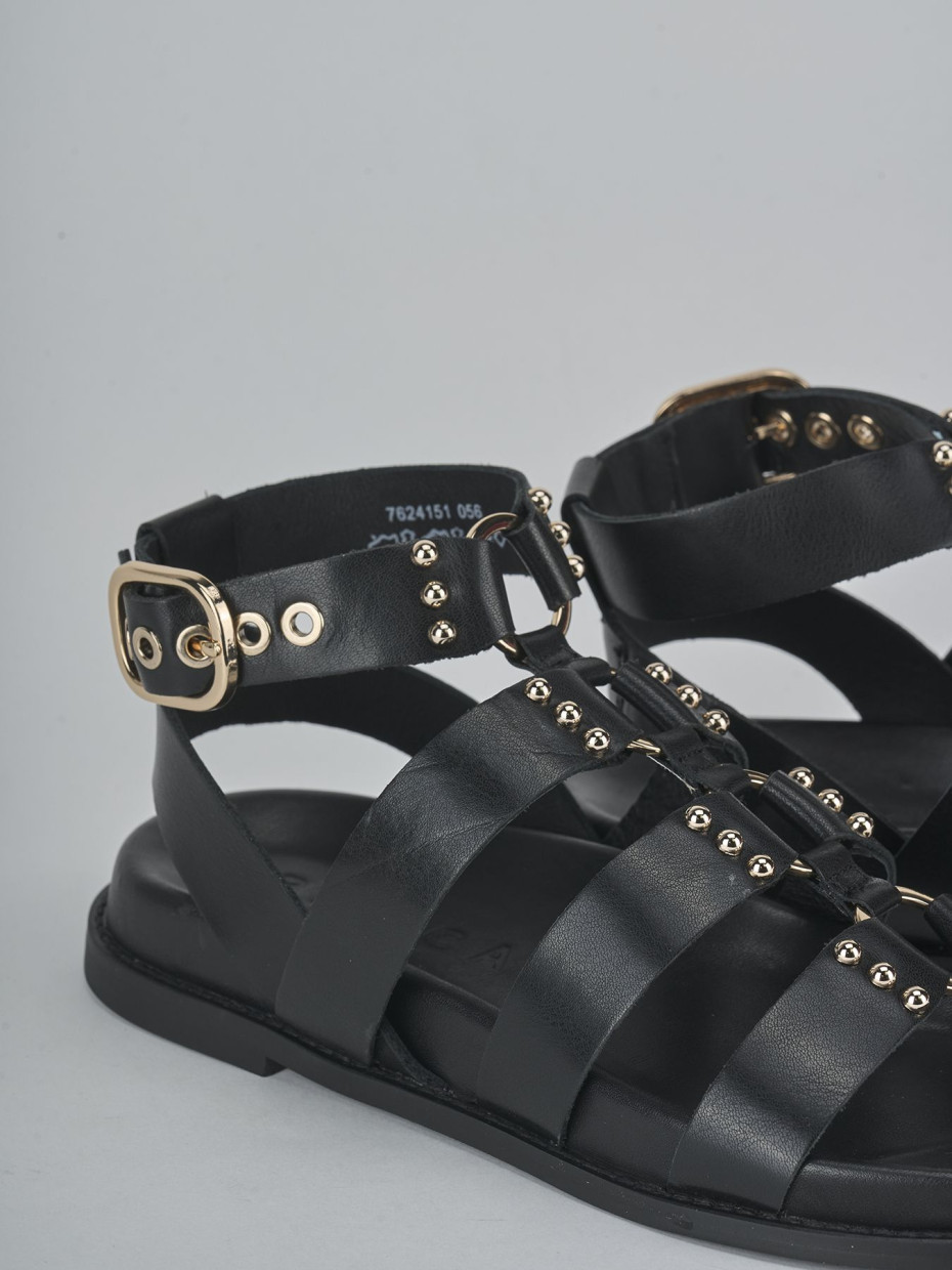 Sandali tacco 1cm pelle nero