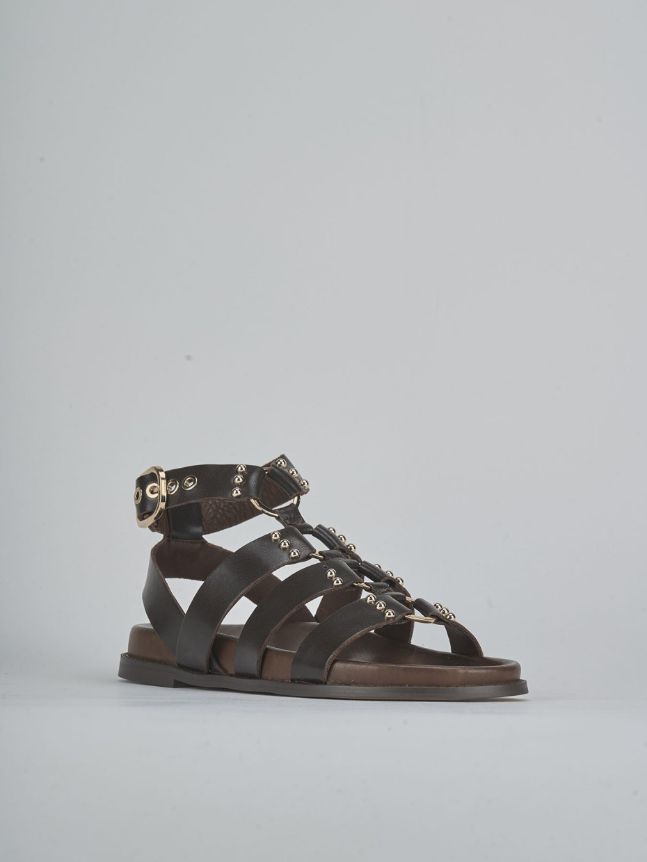Sandali tacco 1cm pelle testa