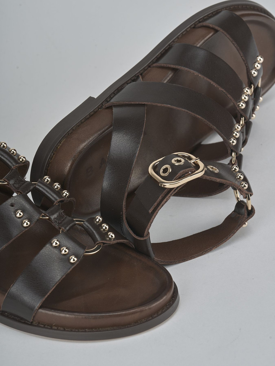 Sandali tacco 1cm pelle testa