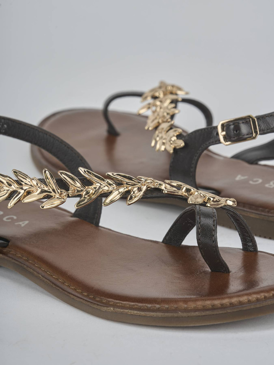 Sandali tacco 1cm pelle testa
