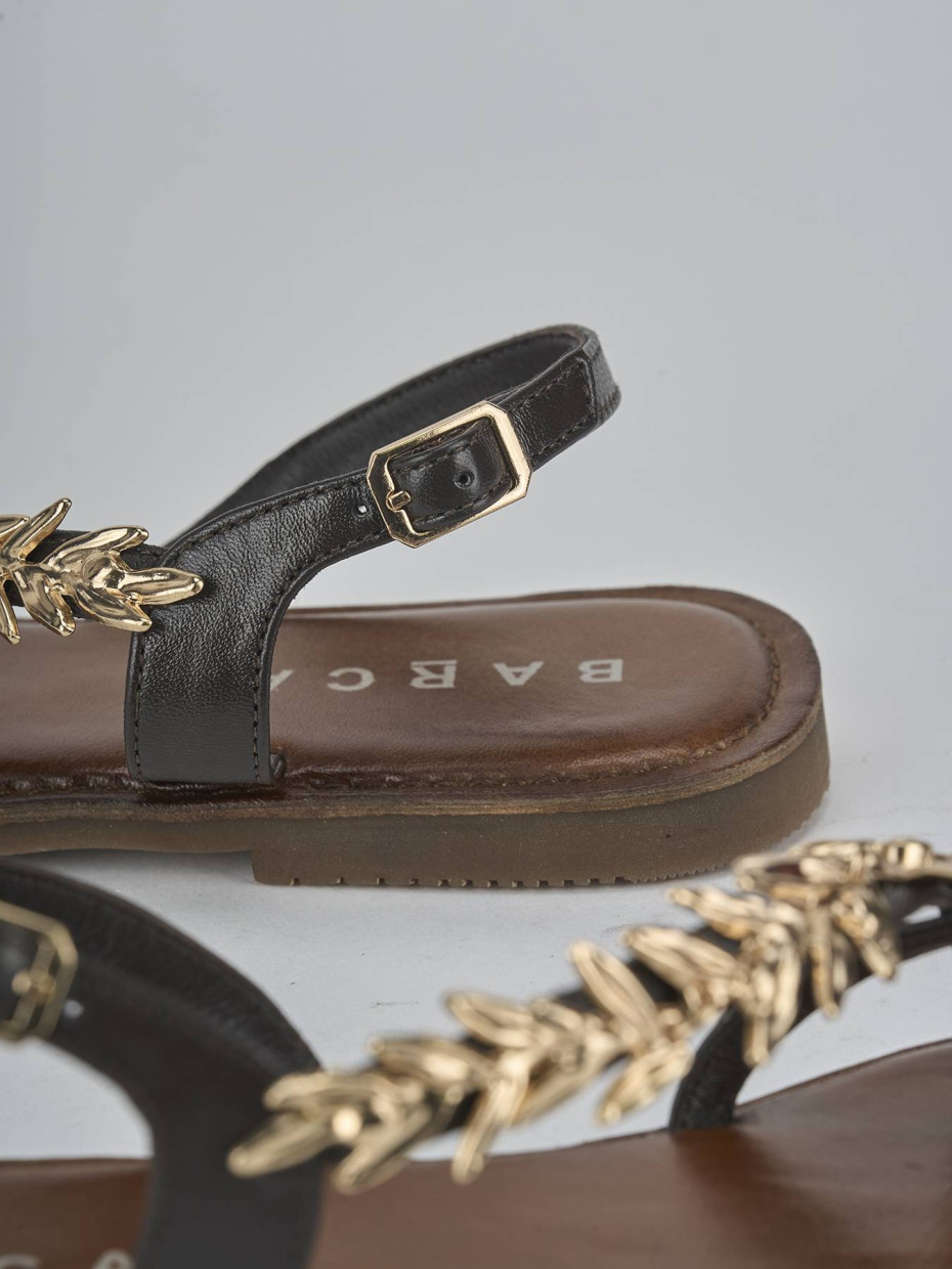 Sandali tacco 1cm pelle testa